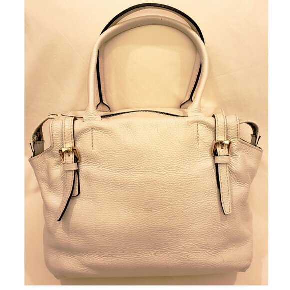 Gianni Chiarini Italy Handbag/Shoulder Bag White Pebbled Leather - Picture 4 of 9